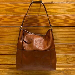 Vintage Fossil Brandy Brown Leather Amelia boho Purse Bag Shoulder Bag
